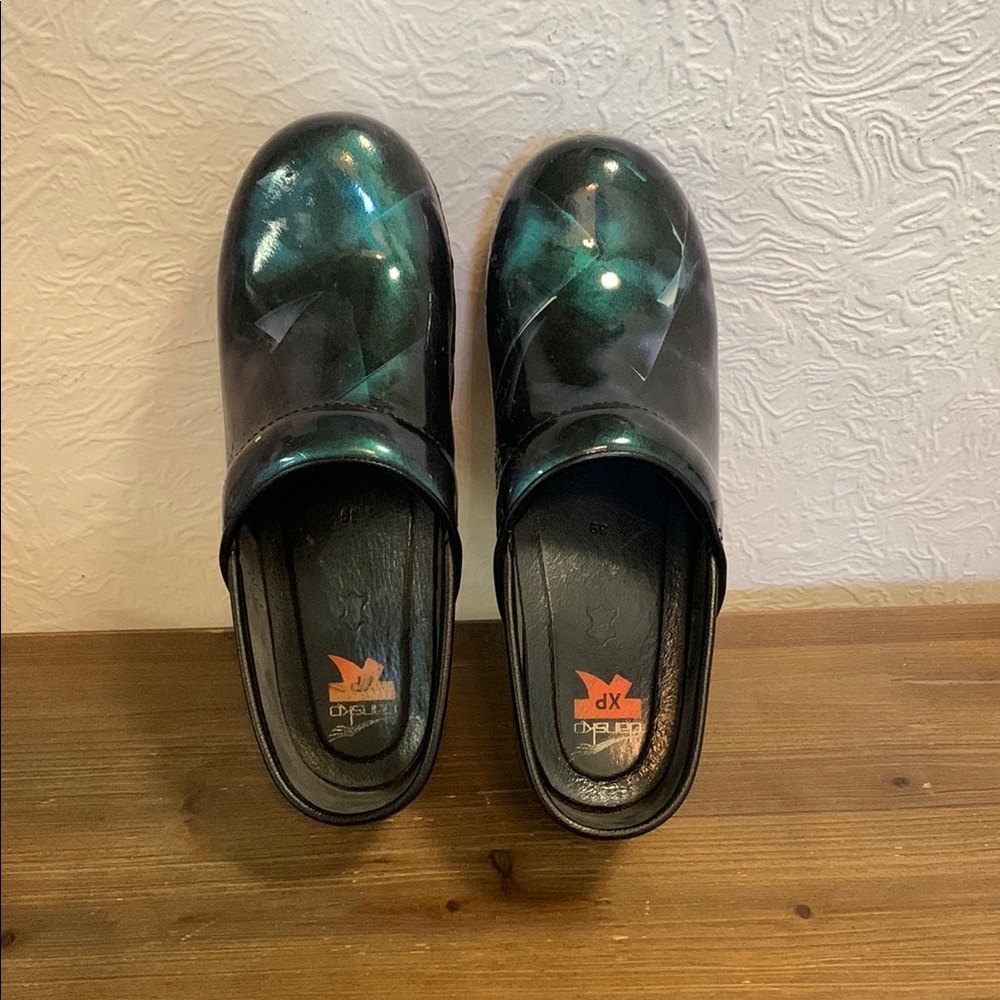 Green and Black Clogs